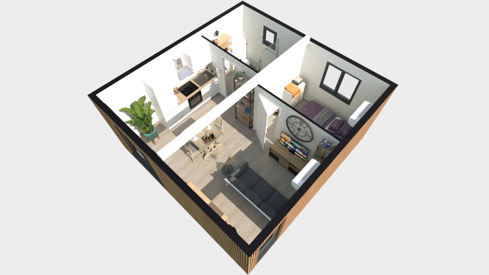 Habitat clé en main avec un espace nuit
