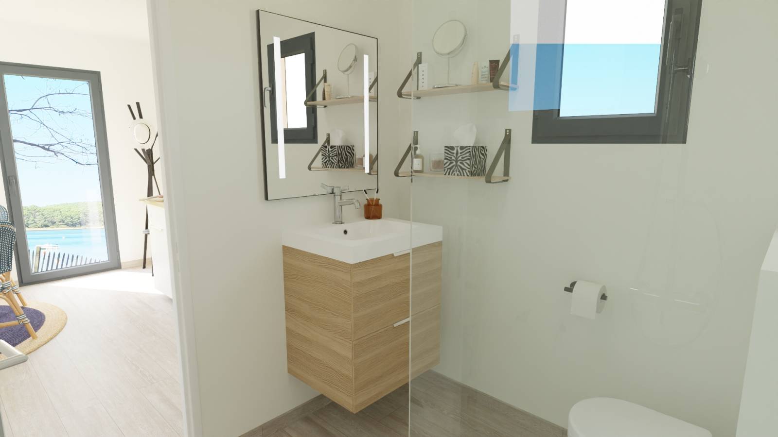 Une salle d'eau fonctionnelle et esthétique