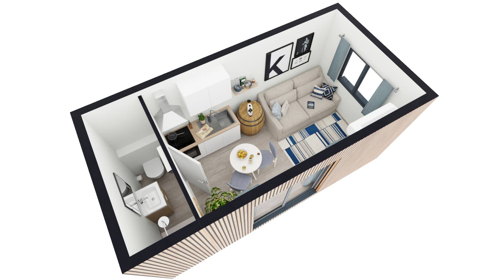 Studio tout équipé clé en main de 15m2