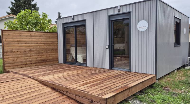 Habitation modulaire vue d'extérieur