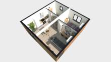 Habitat clé en main avec un espace nuit