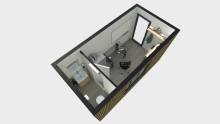Espace à vivre avec salle d'eau