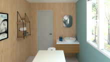 cabine de soins esthétiques avec salle d'eau de 10m2